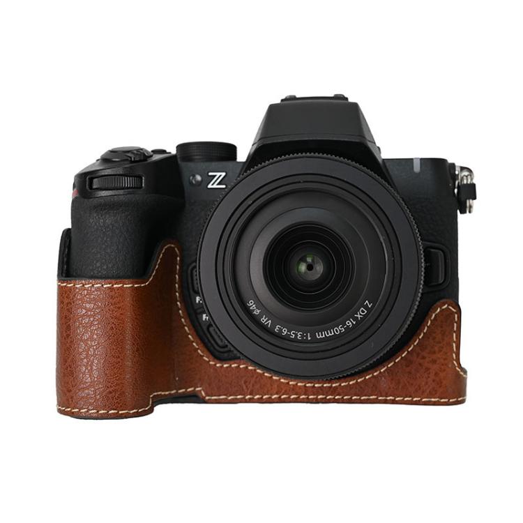 Litchi Texture PU Leather Camera Half Case Base, For Nikon Z50II