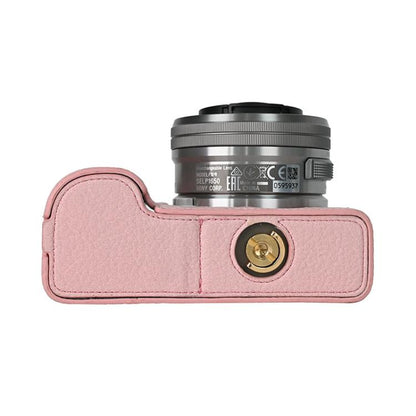 Litchi Texture PU Leather Camera Half Case Base, For Sony ZV-E10