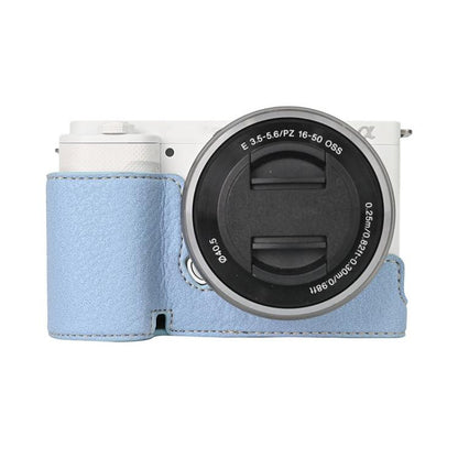 Litchi Texture PU Leather Camera Half Case Base, For Sony ZV-E10