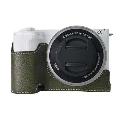 Litchi Texture PU Leather Camera Half Case Base, For Sony Alpha ZV-E10 II / ZV-E10M2
