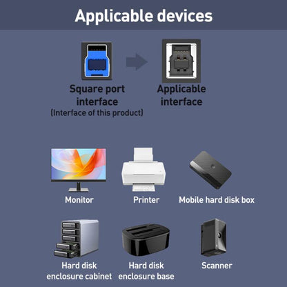USB-B 3.0 Printer / Mobile Hard Drive / Computer Adapter, USB-B Male to USB Male, USB-B Male to USB Female, USB-B Male to Type-C Male, USB-B Male to Type-C Female