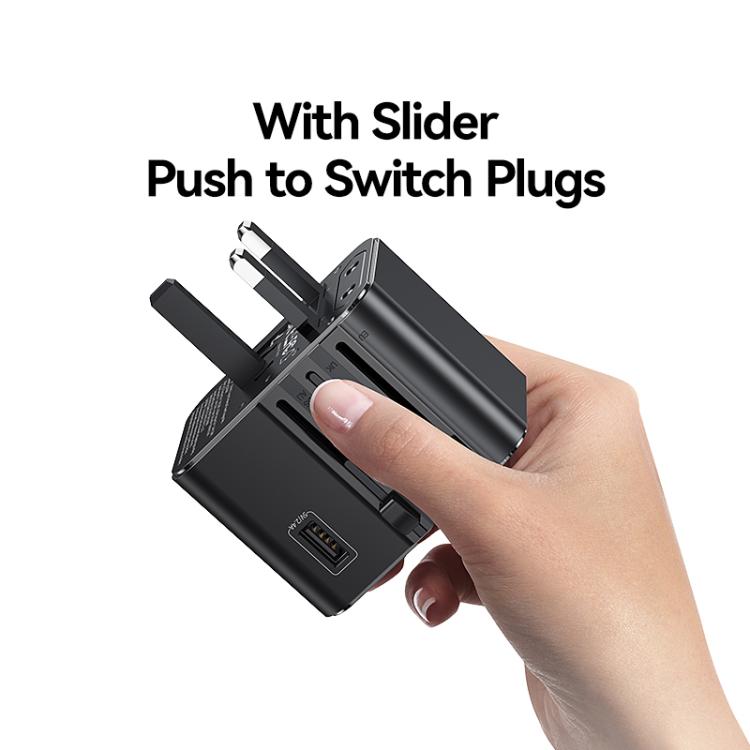 USAMS CC308 17W Dual Type-C and USB-A Ports Universal Travel Charger, CC308