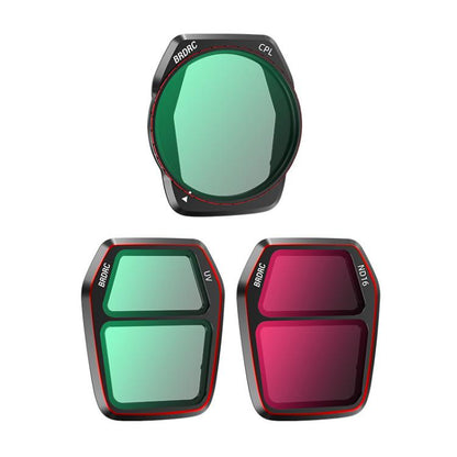 For DJI Air 3S BRDRC Camera Lens Filter, ND8, ND16, ND32, ND64, NIGHT, 3 in 1 CPL UV ND16, 4 in 1 CPL ND16-64, 6 in 1 ND8-64 UV CPL