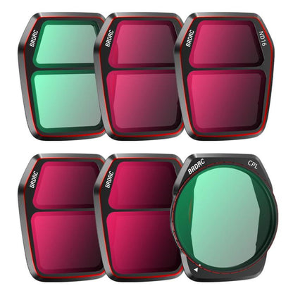 For DJI Air 3S BRDRC Camera Lens Filter, ND8, ND16, ND32, ND64, NIGHT, 3 in 1 CPL UV ND16, 4 in 1 CPL ND16-64, 6 in 1 ND8-64 UV CPL