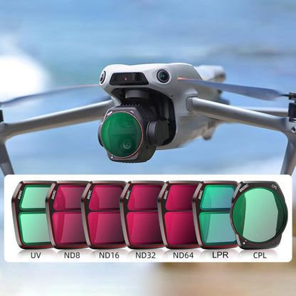 For DJI Air 3S BRDRC Camera Lens Filter, ND8, ND16, ND32, ND64, NIGHT, 3 in 1 CPL UV ND16, 4 in 1 CPL ND16-64, 6 in 1 ND8-64 UV CPL