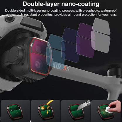 For DJI Air 3S BRDRC Camera Lens Filter, ND64