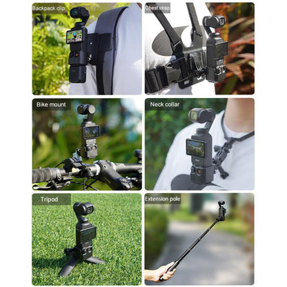 For DJI OSMO Pocket 3 BRDRC Protection Frame Adapter Base, Frame, Frame + Backpack Clip, Frame + Clip + Chest Strap, Frame + Chest Strap