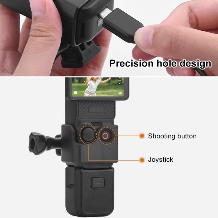 For DJI OSMO Pocket 3 BRDRC Protection Frame Adapter Base, Frame, Frame + Backpack Clip, Frame + Clip + Chest Strap, Frame + Chest Strap