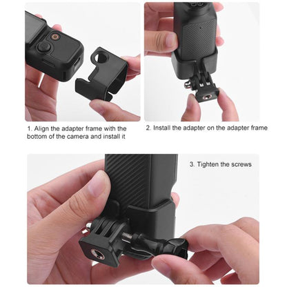 For DJI OSMO Pocket 3 BRDRC Protection Frame Adapter Base, Frame, Frame + Backpack Clip, Frame + Clip + Chest Strap, Frame + Chest Strap