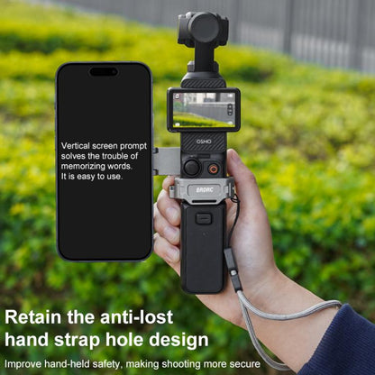 BRDRC Smartphone Teleprompter Stand Desktop Clamp Cold Shoe Extension Mount, Dark Grey