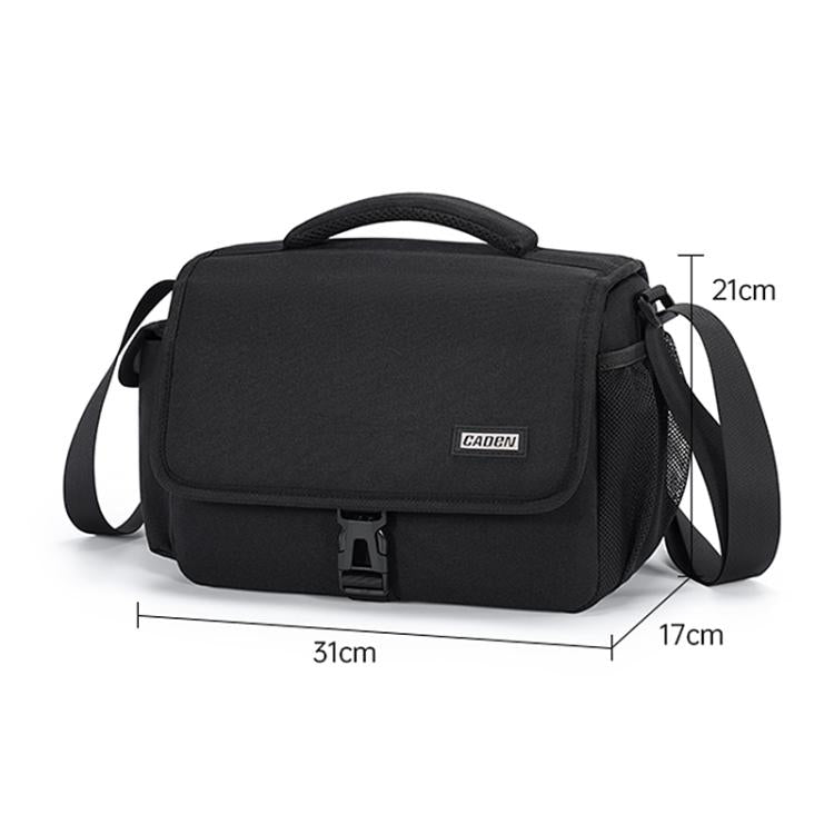CADeN D27-1 Portable Digital Camera Bag with Strap, 31 x 21 x 17cm Black