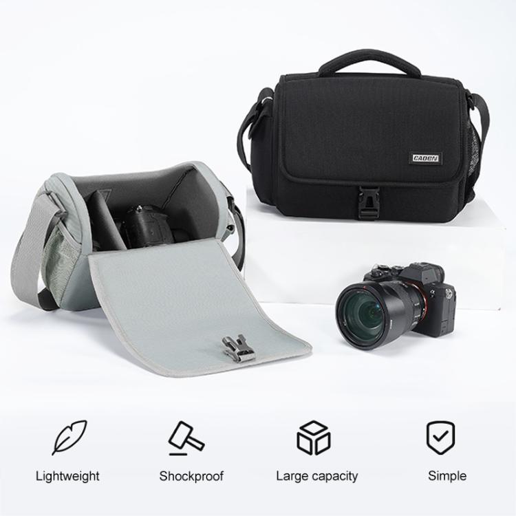 CADeN D27-1 Portable Digital Camera Bag with Strap, 31 x 21 x 17cm Black