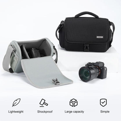 CADeN D27-1 Portable Digital Camera Bag with Strap, 31 x 21 x 17cm Black