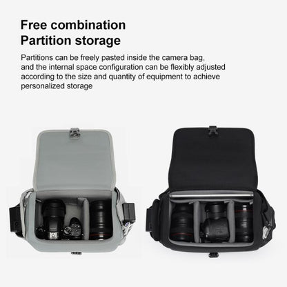 CADeN D27-1 Portable Digital Camera Bag with Strap, 31 x 21 x 17cm Black
