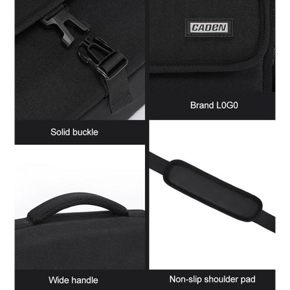 CADeN D27-1 Portable Digital Camera Bag with Strap, 31 x 21 x 17cm Black