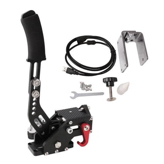 Car Universal USB Horizontal Drift Rally Racing Handbrake Lever Professional Gaming Peripherals for Racing Games G25/27/29 T500, HB031-BK