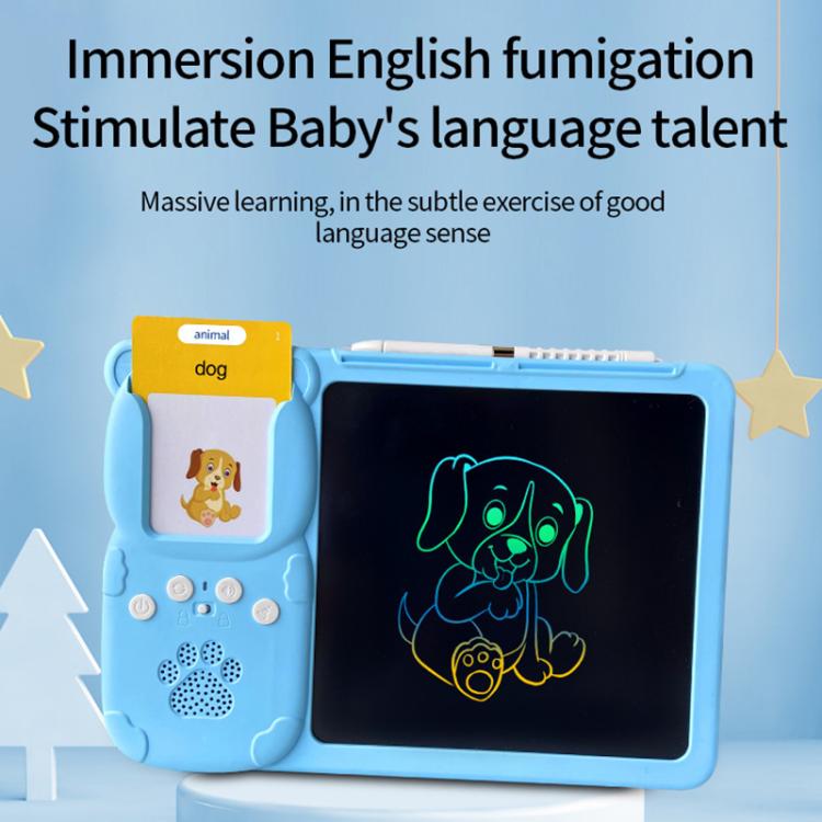 8.5 inch Children Early Education Drawing Board Card English Audiobooks, Blue / 112 Cards, Pink / 112 Cards, Blue / 255 Cards, Pink / 255 Cards