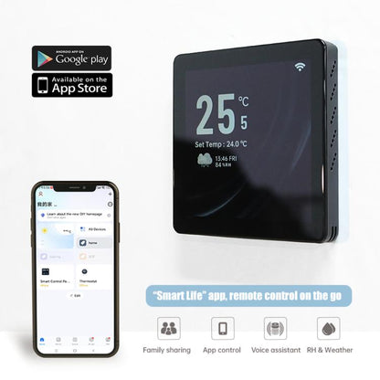 4 inch Screen Smart Room Thermostat, BAC-2005AL Two Channel, BAC-2005EL Four Channel, BAC-2005ALW Two Channel WiFi, BAC-2005ELW Four Channel WiFi