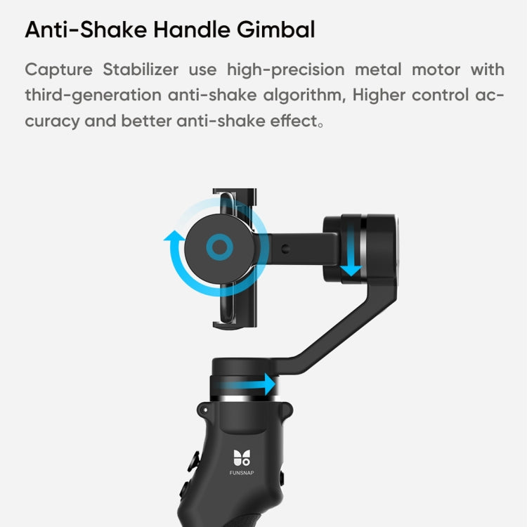 Funsnap Capture1 Outdoor Live Video Triaxial Handheld Gimbal Shooting Stabilizer, Capture1