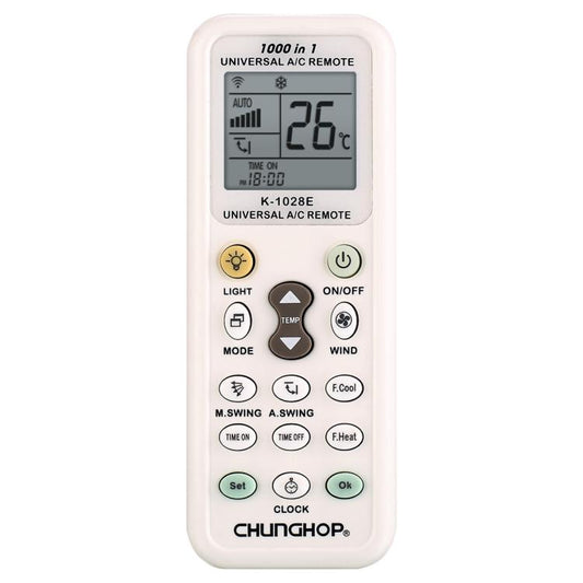 CHUNGHOP K-1028E Universal Air Conditioner Remote Control with Torch, K-1028E