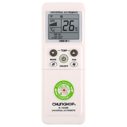 CHUNGHOP K-1038ES Universal Air Conditioner Remote Control with Brand Button Pairing Function, K-1038ES