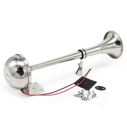 12V 125dB Car / Truck / Boat Stainless Steel Electric Horn with Mounting Bracket, TZ335
