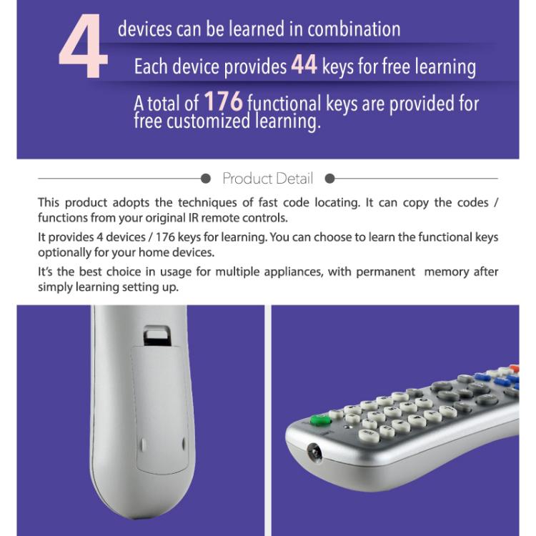 CHUNGHOP L350 Infrared Learning Universal TV Remote Control, L350