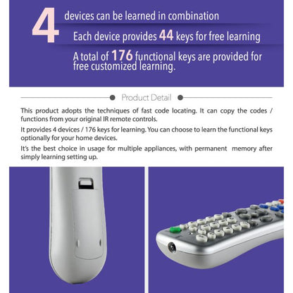 CHUNGHOP L350 Infrared Learning Universal TV Remote Control, L350