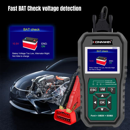 KONNWEI KW470 2.8 inch Color Screen Car OBD2 Fault Diagnostic Scan Tool for Ford, KW470