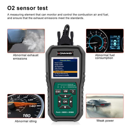 KONNWEI KW470 2.8 inch Color Screen Car OBD2 Fault Diagnostic Scan Tool for Ford, KW470