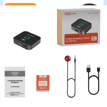 FJGEAR FJ-8K201DP 8K 60Hz DP One-way Switch, FJ-8K201DP, US Plug, FJ-8K201DP, EU Plug, FJ-8K201DP, UK Plug