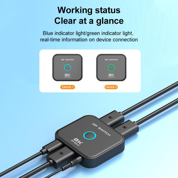 FJGEAR FJ-8K201DP 8K 60Hz DP One-way Switch, FJ-8K201DP, US Plug, FJ-8K201DP, EU Plug, FJ-8K201DP, UK Plug