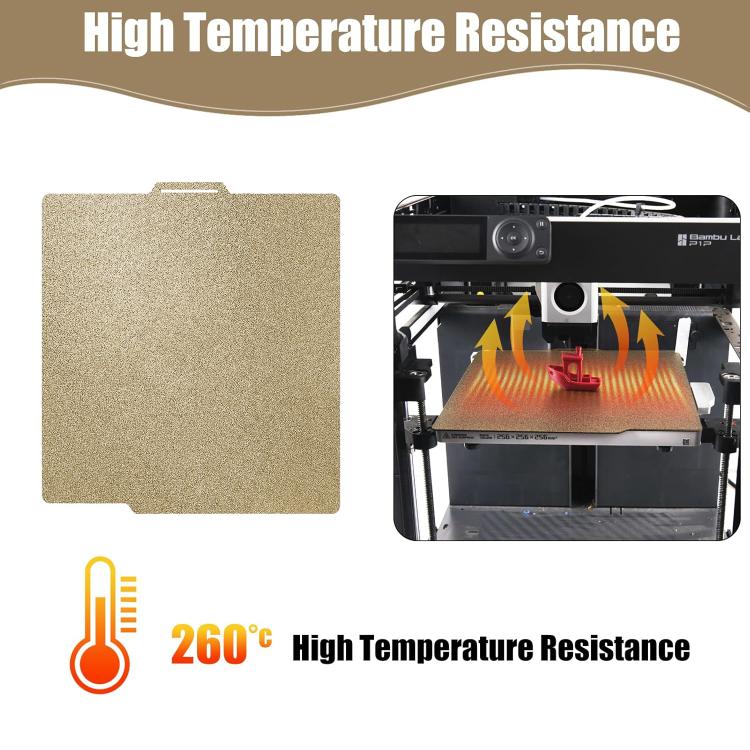 3D Printing Build Plate 257mm For Bambu Lab A1 Printer Platform, PEI Double-sided Coating, PEI Coating + PEY Film, PEI Coating + PET Film, PEI Coating + PEO Diamond Film, PEI Coating + PEO Chameleon, PEI Coating + PEI Film, PET Film + PEO Diamond Film