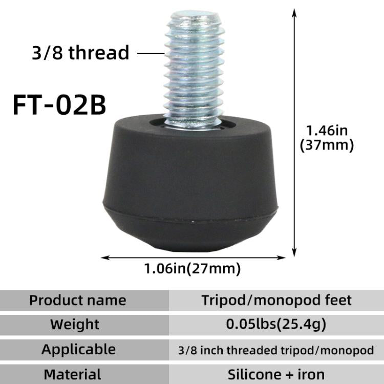 BEXIN FT-02B 3/8 Screw Rubber Feet Pads Tripod Anti-Slip Foot Pad, FT-02B