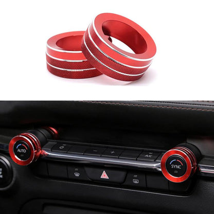 2pcs Multimedia / Central Control Knob Metal Decorative Ring, For Mazda Axela CX-30 2020-2022
