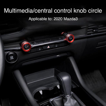 2pcs Multimedia / Central Control Knob Metal Decorative Ring, For Mazda Axela CX-30 2020-2022