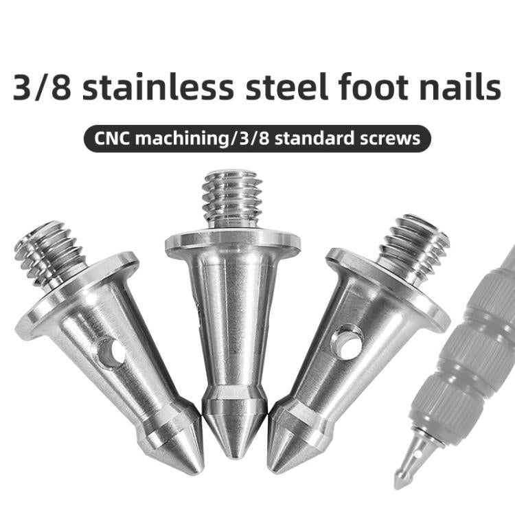 BEXIN LS002 Stainless Steel Tripod Spikes with 3/8 Screw for DSLR Tripods and Monopods, LS002