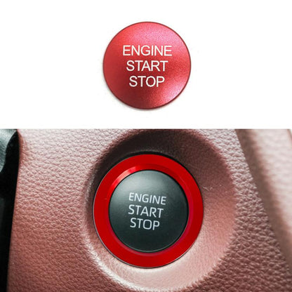 For Toyota Corolla Cross / Yaris Car One-key Start Engine Key Ignition Switch Decorative Ring Cover, Gasoline Version, Outer Ring, Hybrid Version