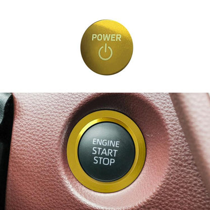 For Toyota Corolla Cross / Yaris Car One-key Start Engine Key Ignition Switch Decorative Ring Cover, Gasoline Version, Outer Ring, Hybrid Version