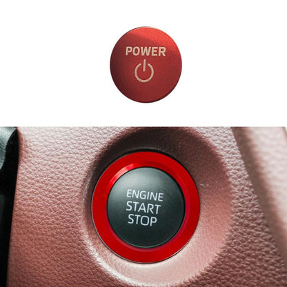 For Toyota Corolla Cross / Yaris Car One-key Start Engine Key Ignition Switch Decorative Ring Cover, Gasoline Version, Outer Ring, Hybrid Version