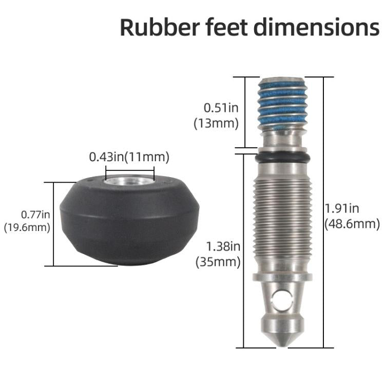 BEXIN FT-13 3/8 Screw Rubber Feet Pads Tripod Anti-Slip Foot Pad, FT-13