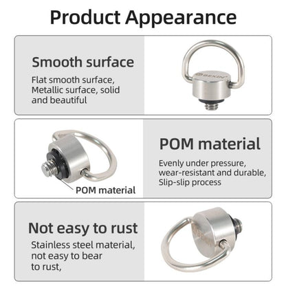 BEXIN LS020 Quick Release Plate Screws 1/4 inch C-Ring Adapter Mount Screws, LS020
