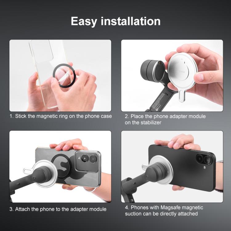 Magnetic MagSafe Adapter Phone Holder For DJI Osmo Mobile 6 / 7 / 7P