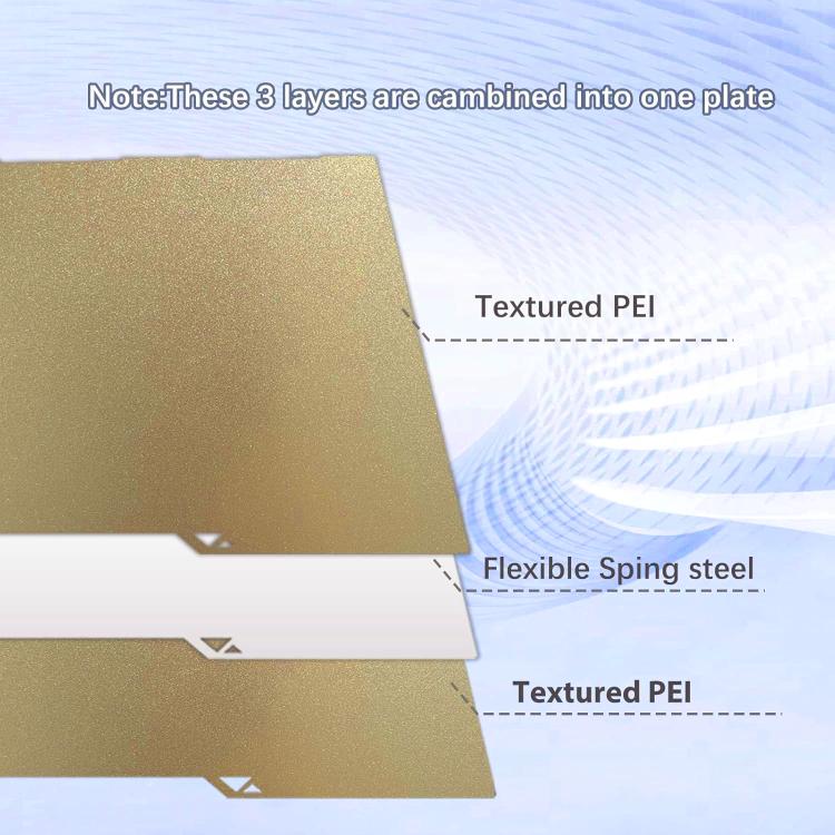 3D Printer Build Plate Spring Steel Sheet For ANYCUBIC 268x256mm, Gold / PEI Coating, Black / PEI Coating, PEI Coating + PET Carbon Fiber Film, PEI Coating + PEO Diamond Film, PEI Coating + PEY Starry Film, PEI Coating + PEI Film