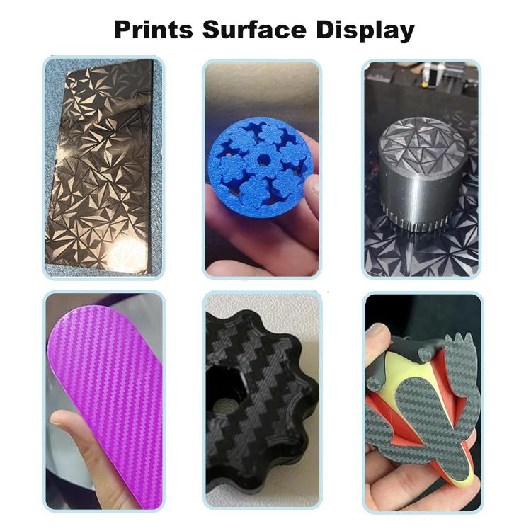 PET Carbon Fiber PEO Diamond Film Double-Sided 3D Printer Build Plate, 220x220mm, 235x235mm, 257x257mm, 300x300mm, 310x315mm, 355x355mm, 377x370mm