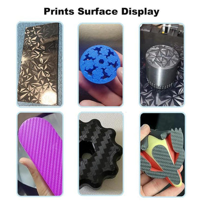 PET Carbon Fiber PEO Diamond Film Double-Sided 3D Printer Build Plate, 220x220mm, 235x235mm, 257x257mm, 300x300mm, 310x315mm, 355x355mm, 377x370mm