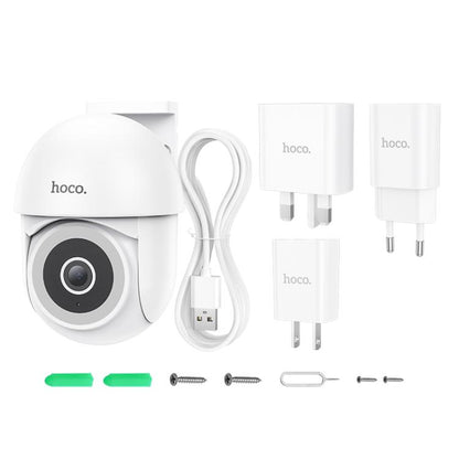 hoco D2 3MP 2.4G WiFi IP65 Outdoor PTZ HD Camera, D2