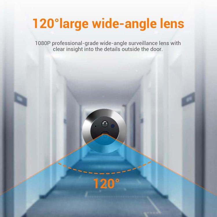 ESCAM C88 4.3 inch 1080P PIR Digital Door Viewer WiFi Video Doorbell Support Night Vision, Two-way Audio, C88