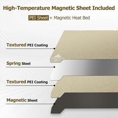 3D Printer Build Plate Spring Steel Sheet For Creality K2 Plus, Gold / Single-sided PEI Coating, Black / Single-sided PEI Coating, Gold / Double-sided PEI Coating, Black / Double-sided PEI Coating