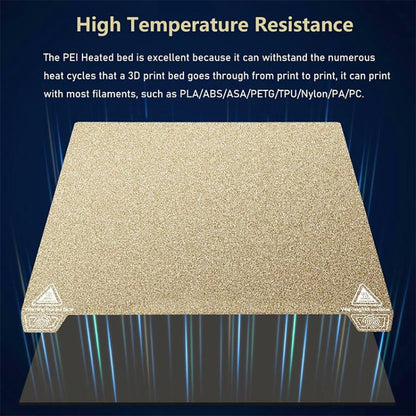 3D Printer Build Plate Spring Steel Sheet For Creality K2 Plus, Gold / Single-sided PEI Coating, Black / Single-sided PEI Coating, Gold / Double-sided PEI Coating, Black / Double-sided PEI Coating